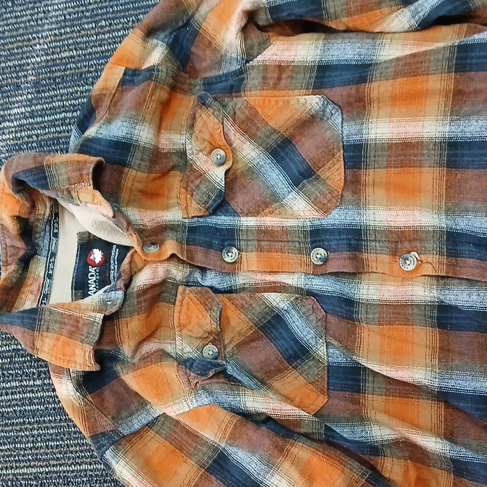 🍁Canada Weather Gear Plaid Flannel Shirt Jacket/shacket Size Medium - Picture 5 of 9